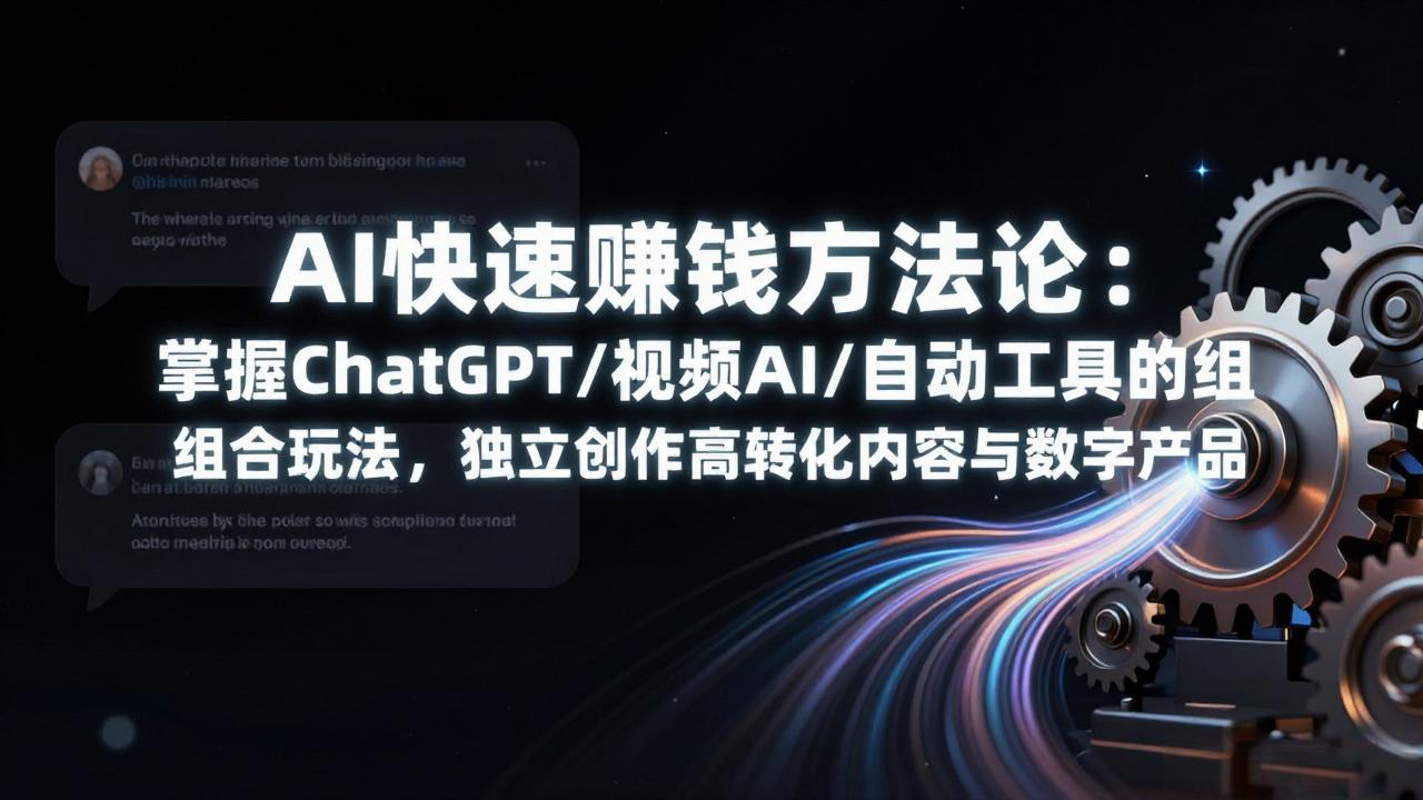 AI快速赚钱方法论：掌握ChatGPT/视频AI/自动化工具的组合玩法，独立创作高转化内容与数字产品 - 严选资源大全