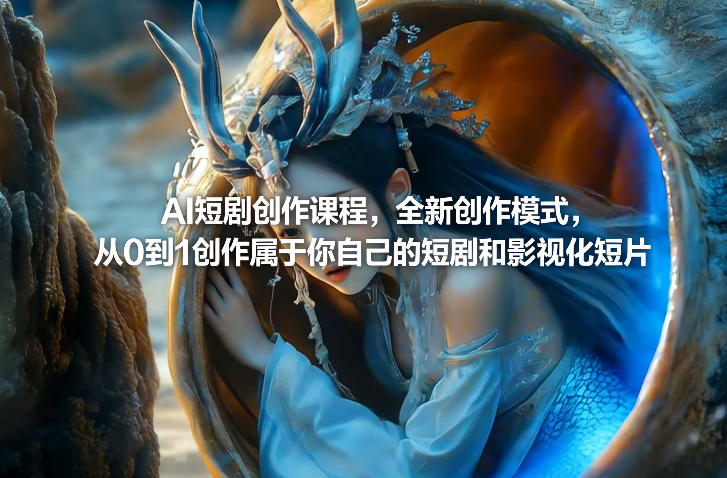 AI短剧创作课程，全新创作模式，从0到1创作属于你自己的短剧和影视化短片 - 严选资源大全