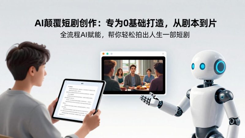 AI颠覆短剧创作：专为0基础打造，从剧本到成片全流程AI赋能，帮你轻松拍出人生第一部短剧 - 严选资源大全 - 严选资源大全