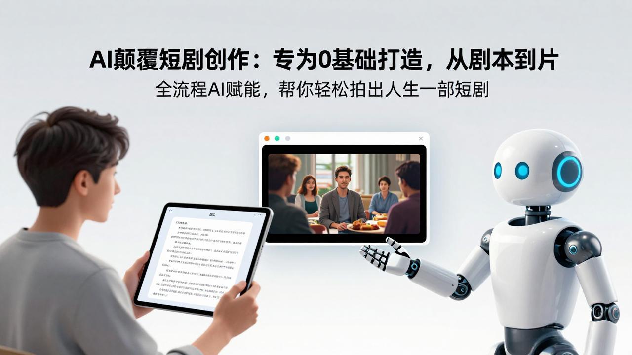 AI颠覆短剧创作：专为0基础打造，从剧本到成片全流程AI赋能，帮你轻松拍出人生第一部短剧 - 严选资源大全