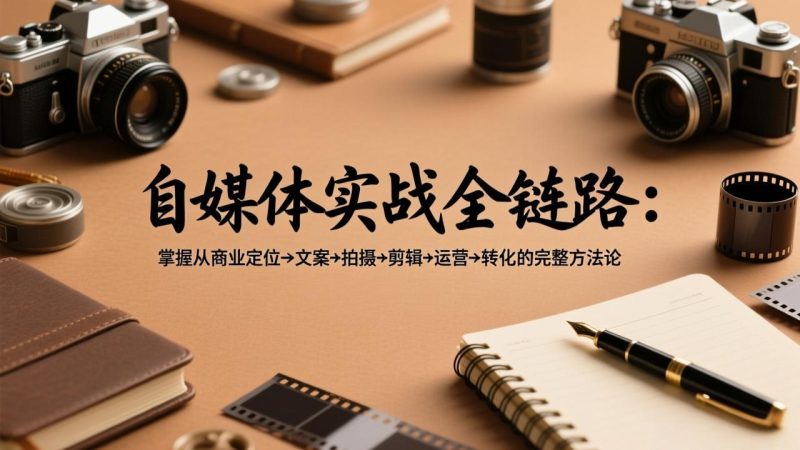 自媒体实战全链路：掌握从商业定位→文案→拍摄→剪辑→运营→转化的完整方法论 - 严选资源大全 - 严选资源大全