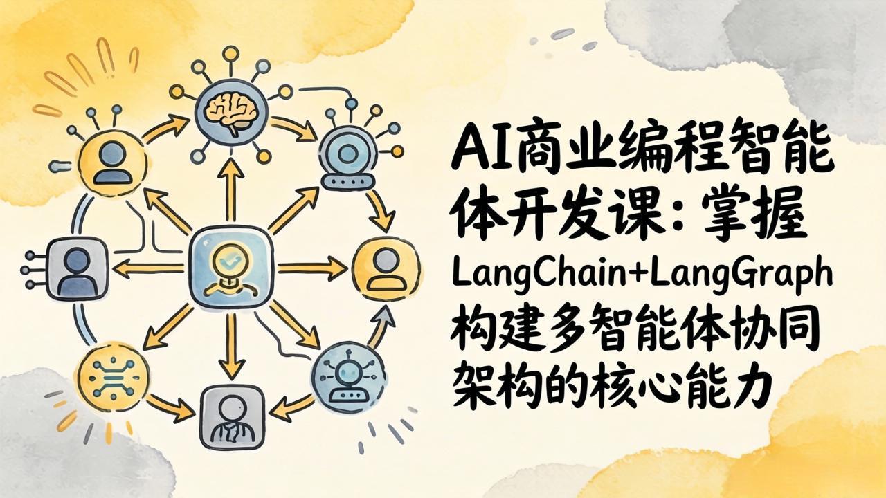 AI商业编程智能体开发课：掌握LangChain+LangGraph构建多智能体协同架构的核心能力 - 严选资源大全