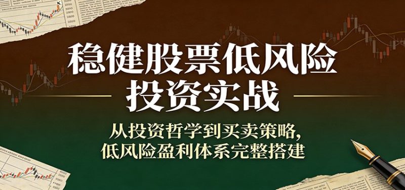 稳健股票低风险投资实战：从投资哲学到买卖策略，低风险盈利体系完整搭建 - 严选资源大全 - 严选资源大全