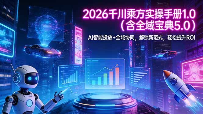 2026 千川乘方实操手册 1.0(含全域宝典 5.0 - 严选资源大全