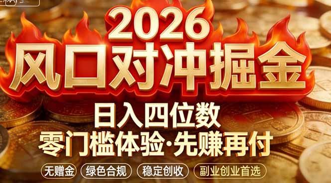 2026美金对冲套利，无赠金对冲策略保驾护航，低门槛易上手实操。单人单日收益2000+ - 严选资源大全 - 严选资源大全