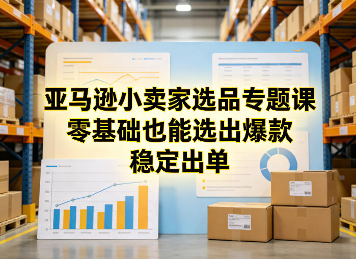 亚马逊小卖家选品专题课，零基础也能选出爆款，稳定出单 - 严选资源大全