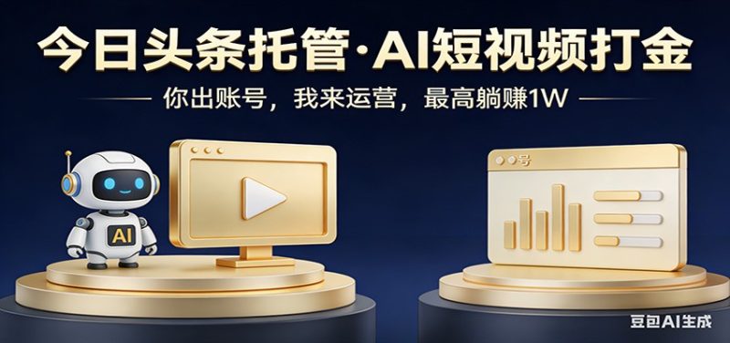 头条号AI托管，我提供作品，你提供账号，每天5分钟发布，小白躺赚3000+ - 严选资源大全 - 严选资源大全