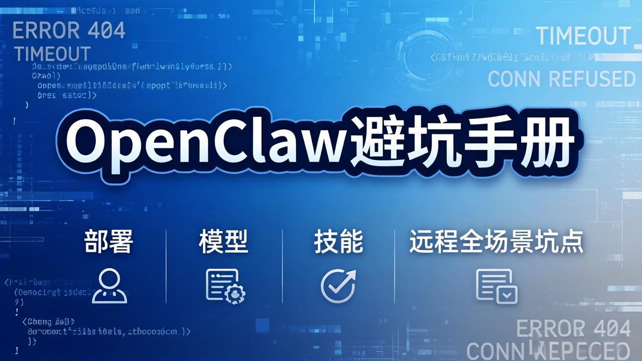 OpenClaw避坑手册：部署+模型+技能+远程全场景坑点，一次性给你说全，少走弯路 - 严选资源大全