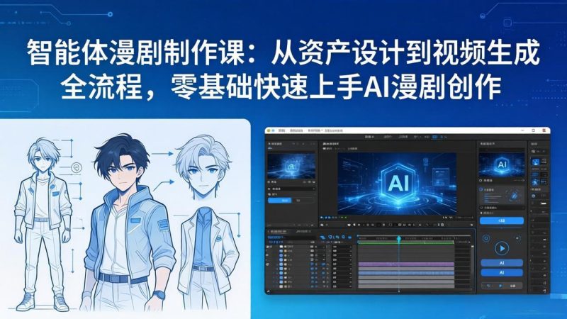 智能体漫剧制作课:从资产设计到视频生成全流程,零基础快速上手AI漫剧创作 - 严选资源大全 - 严选资源大全