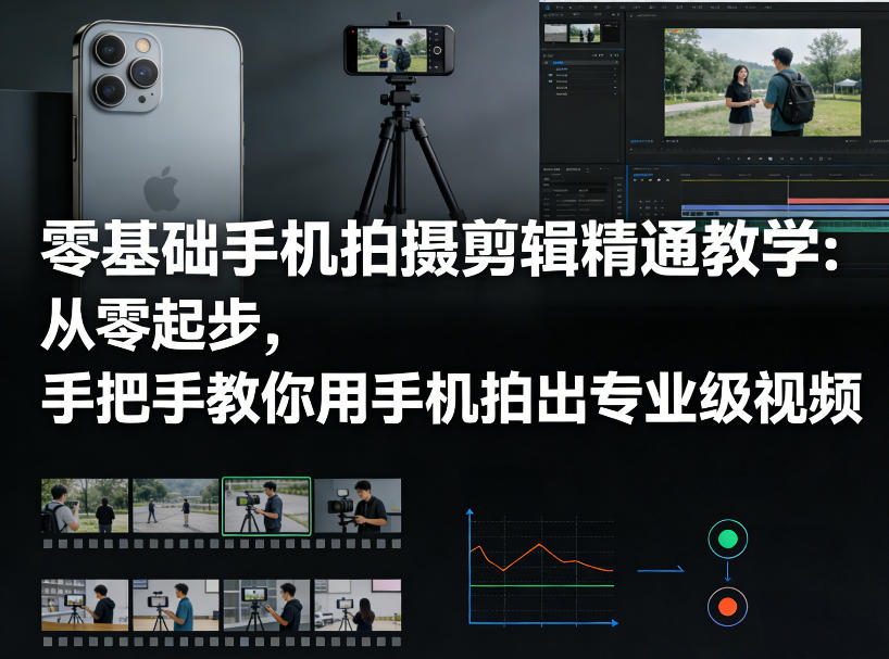 零基础手机拍摄剪辑精通教学：从零起步，手把手教你用手机拍出专业级视频 - 严选资源大全