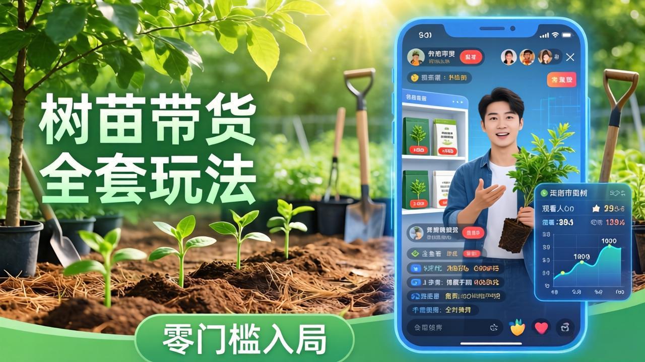 视频号AI树苗带货全套玩法：零门槛入局，掌握豆包、千问等AI工具制作树苗视频的全套流程 - 严选资源大全