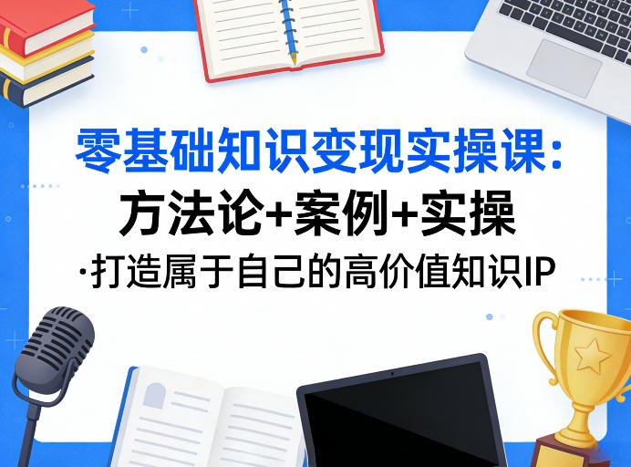 零基础知识变现实操课，方法论+案例+实操，打造属于自己的高价值知识IP - 严选资源大全