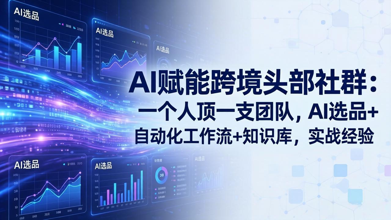 AI赋能跨境头部社群:一个人顶一支团队,AI选品+自动化工作流+知识库,实战经验-更新3月 - 严选资源大全