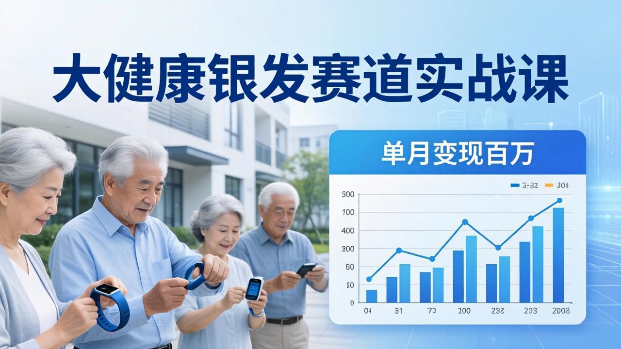 大健康银发赛道实战课:拆解视频号线索型 IP 单月变现百万逻辑,教你精准获客高效变现 - 严选资源大全