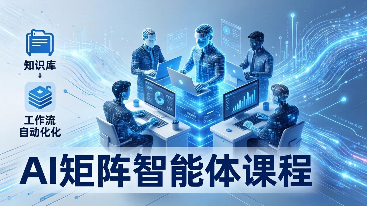 AI矩阵智能体实战：100个数字员工批量生产内容，文本知识库+工作流自动化全搞定 - 严选资源大全