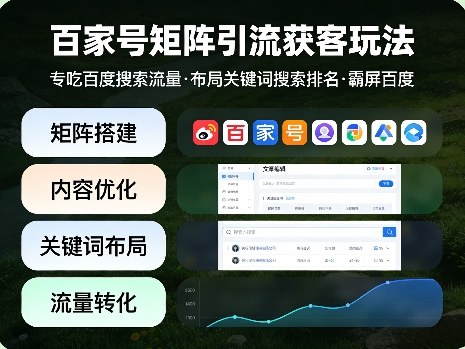 百家号矩阵引流获客玩法，专吃百度搜索流量，布局关键词搜索排名，霸屏百度 - 严选资源大全