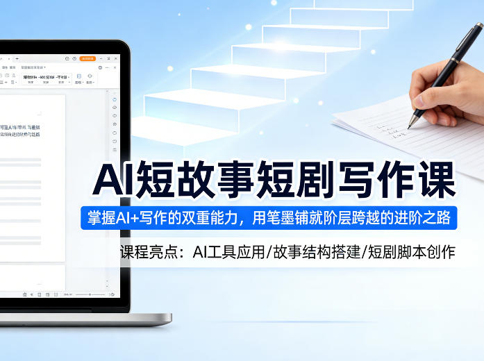 AI短故事短剧写作课,掌握AI+写作的双重能力,用笔墨铺就阶层跨越的进阶之路 - 严选资源大全