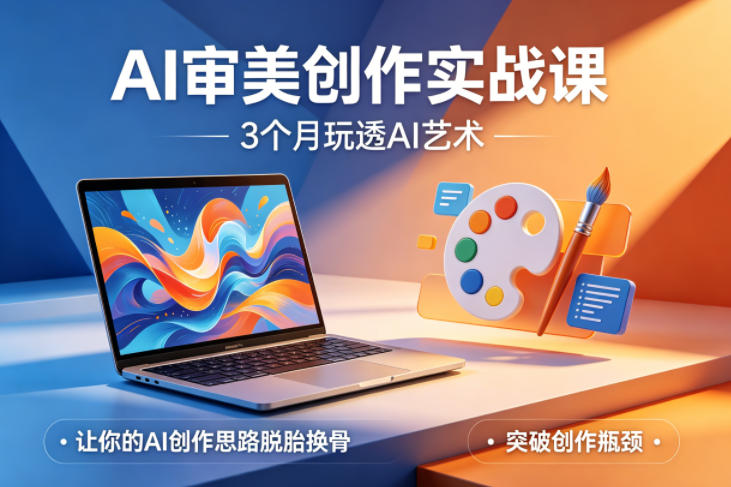 AI审美创作实战课,3个月玩透AI艺术,让你的AI创作思路脱胎换骨,突破创作瓶颈 - 严选资源大全