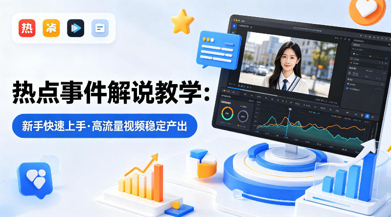 某大V的热点事件解说教学，新手也能快速上手，稳定产出高流量解说视频 - 严选资源大全