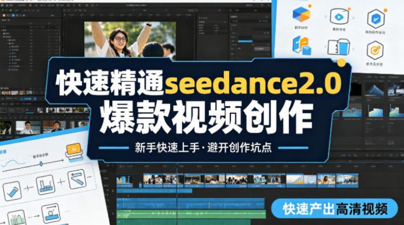 快速精通seedance2.0爆款视频创作，快速产出高清视频，避开大量创作坑点，新手也能快速上手 - 严选资源大全 - 严选资源大全