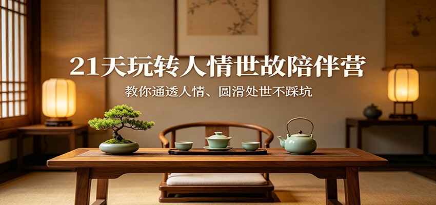 21天玩转人情世故陪伴营：教你通透人情、圆滑处世不踩坑 - 严选资源大全