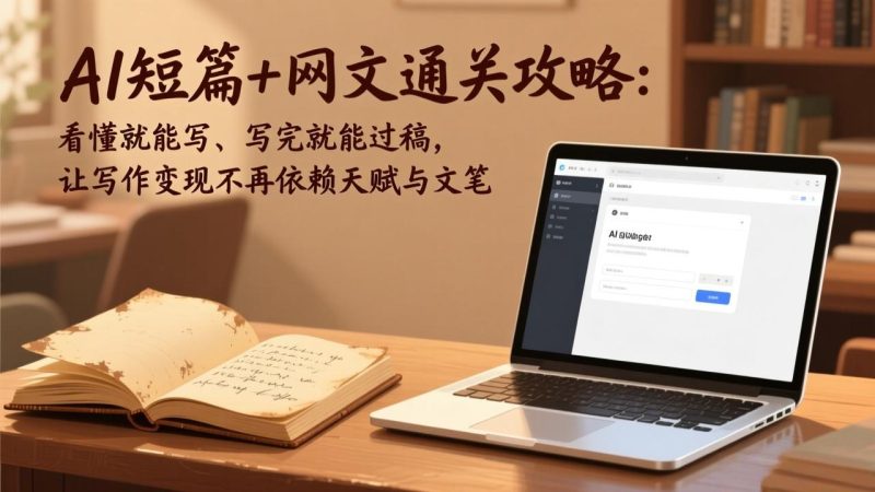 AI短篇+网文通关攻略-更新4月：看懂就能写、写完就能过稿，让写作变现不再依赖天赋与文笔 - 严选资源大全 - 严选资源大全