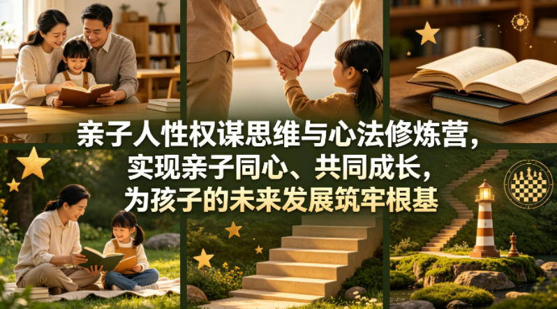 亲子人性权谋思维与心法修炼营，实现亲子同心、共同成长，为孩子的未来发展筑牢根基【音频】 - 严选资源大全