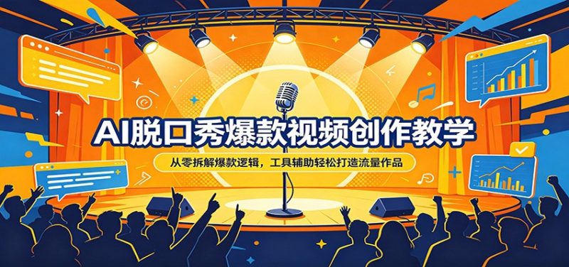 AI脱口秀爆款视频创作教学：从零拆解爆款逻辑，工具辅助轻松打造流量作品 - 严选资源大全 - 严选资源大全