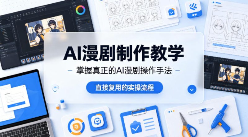 AI漫剧制作教学，带你掌握真正的AI漫剧操作手法，直接复用的实操流程 - 严选资源大全 - 严选资源大全
