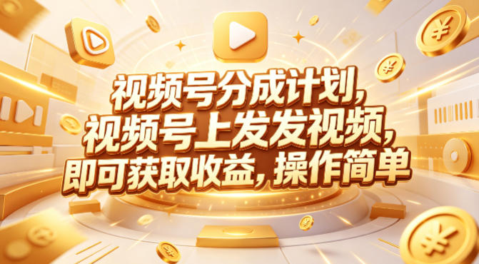视频号分成计划，599元众筹的Red团队课程，视频号上发发视频，即可获取收益，操作简单 - 严选资源大全