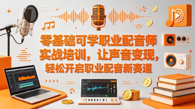 零基础可学职业配音师实战培训，让声音变现，轻松开启职业配音新赛道 - 严选资源大全