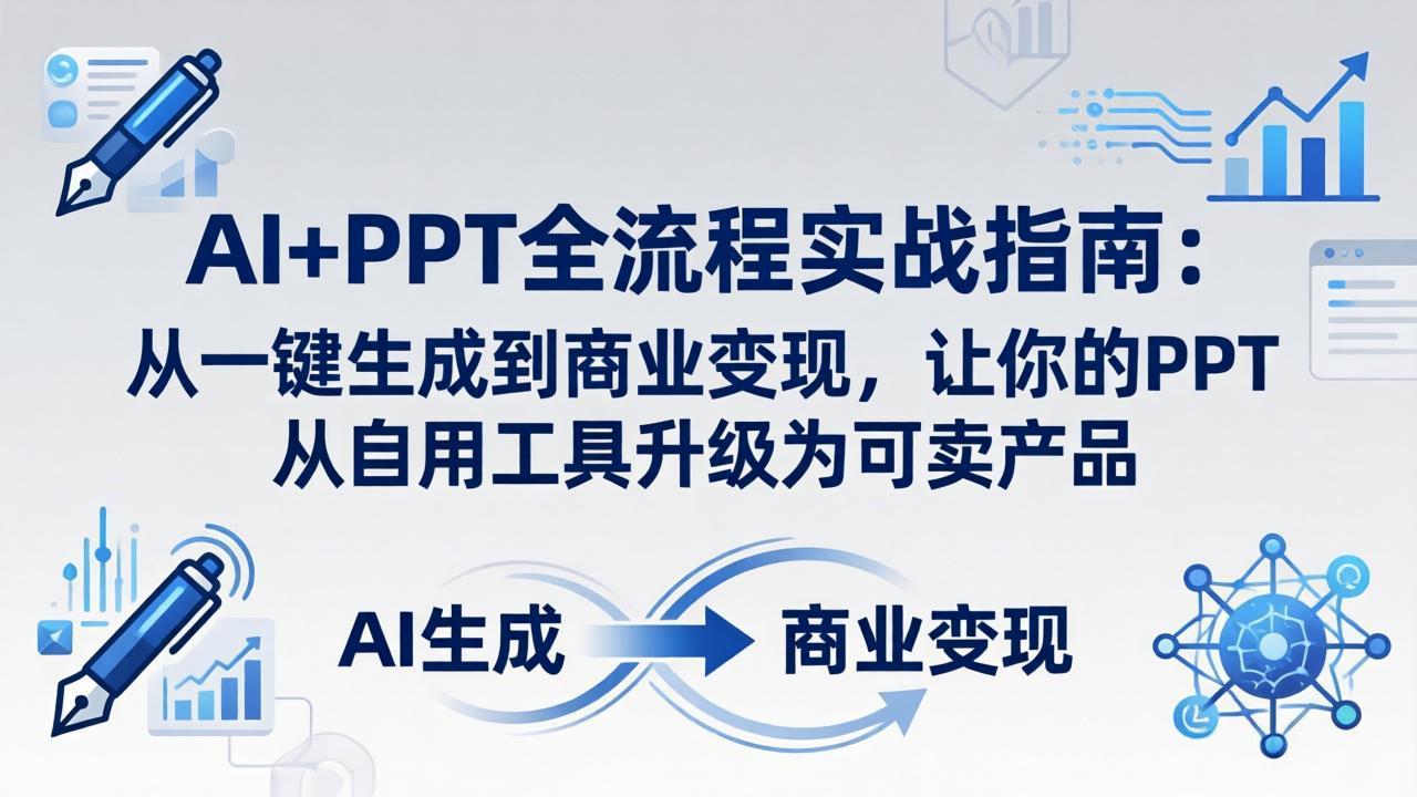 AI+PPT全流程实战指南-更新4月21：从一键生成到商业变现，让你的PPT从自用工具升级为可卖产品 - 严选资源大全