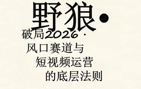 野狼团队·多平台实操运营课，覆盖AI口播、服装、好物、漫剪等热门玩法(更新4月) - 严选资源大全