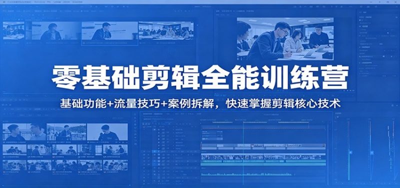 零基础剪辑全能训练营：基础功能+流量技巧+案例拆解，快速掌握剪辑核心技术 - 严选资源大全 - 严选资源大全