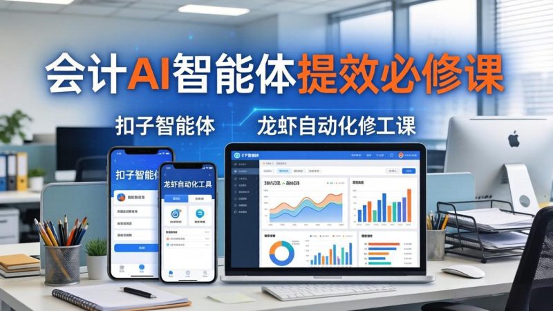 财务会计AI智能体提效必修课：扣子智能体+龙虾自动化+报表分析，一站式提升财务工作效率 - 严选资源大全 - 严选资源大全