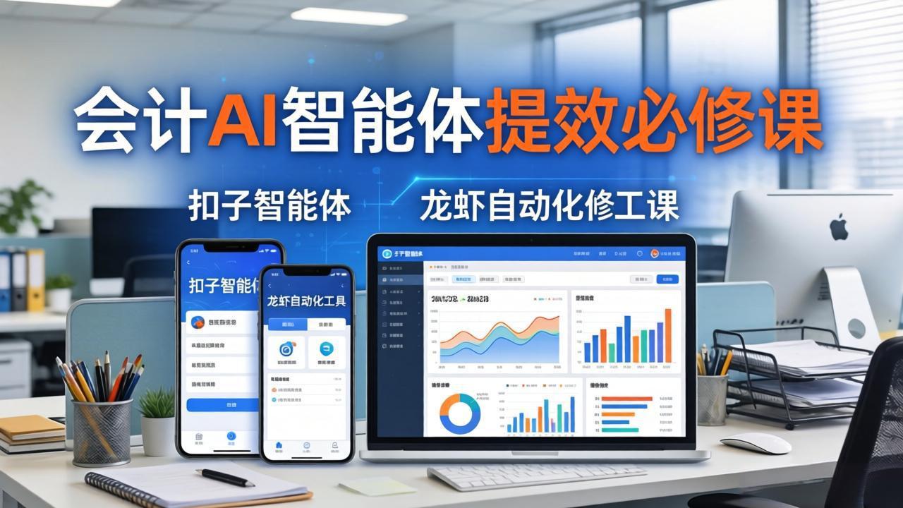财务会计AI智能体提效必修课：扣子智能体+龙虾自动化+报表分析，一站式提升财务工作效率 - 严选资源大全