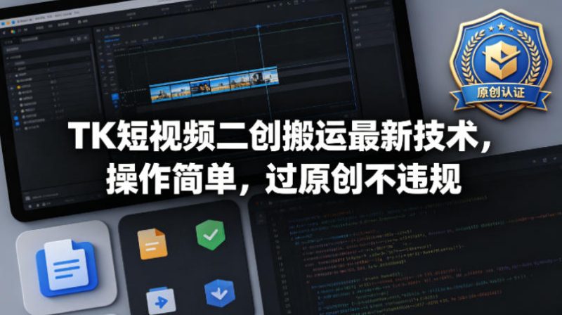 TK短视频二创搬运最新技术，操作简单，过原创不违规 - 严选资源大全 - 严选资源大全