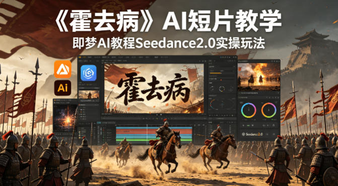 《霍去病》AI短片教学，即梦AI教程Seedance2.0实操玩法 - 严选资源大全
