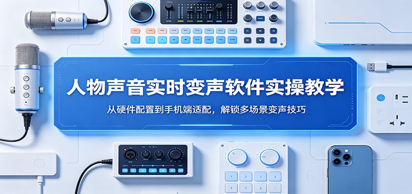 人物声音实时变声软件实操教学：从硬件配置到手机端适配，解锁多场景变声技巧 - 严选资源大全