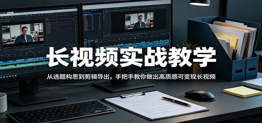 长视频实战教学，从选题构思到剪辑导出，手把手教你做出高质感可变现长视频 - 严选资源大全