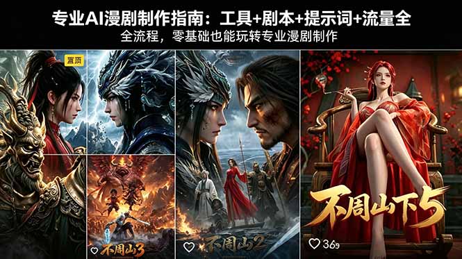 专业AI漫剧制作指南：工具+剧本+提示词+流量全流程，零基础也能玩转专业漫剧制作 - 严选资源大全