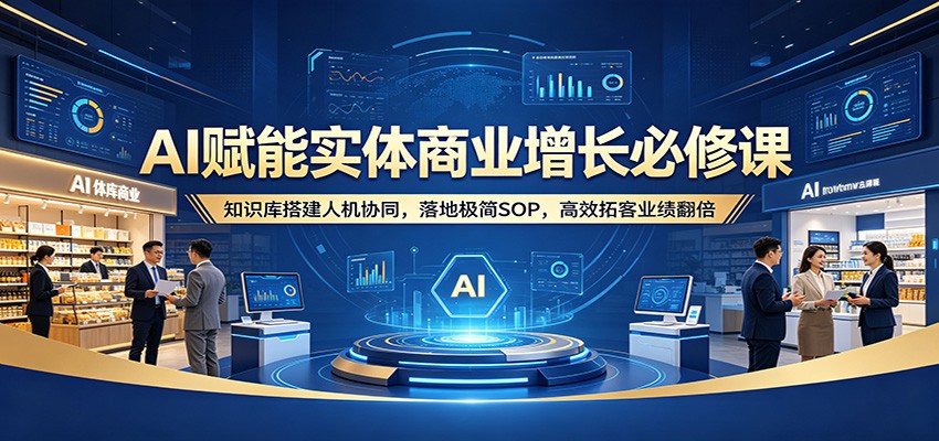 AI赋能实体商业增长必修课：知识库搭建人机协同，落地极简SOP，高效拓客业绩翻倍 - 严选资源大全