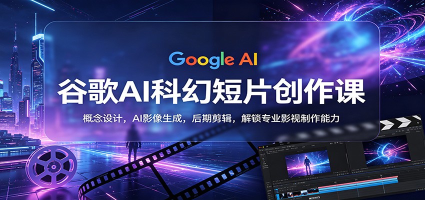 谷歌AI科幻短片创作课：概念设计，AI影像生成，后期剪辑，解锁专业影视制作能力 - 严选资源大全