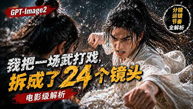 用GPT-Image2，把一段武打对决拆成24个连续镜头，从人物建立、动作衔接、运镜节奏，到情绪爆发 - 严选资源大全