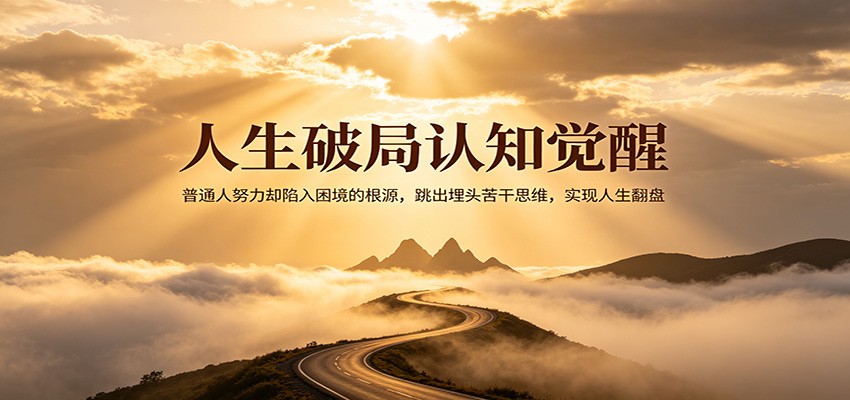人生破局认知觉醒，普通人努力却陷入困境的根源，跳出埋头苦干思维，实现人生翻盘 - 严选资源大全