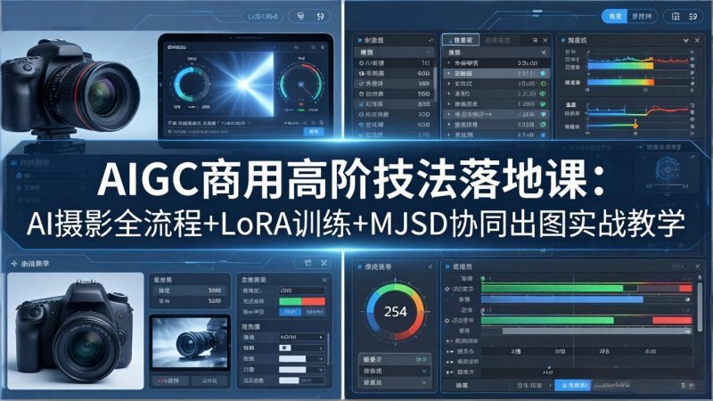 AIGC商用高阶技法落地课：AI摄影全流程+LoRA训练+MJSD协同出图实战教学 - 严选资源大全 - 严选资源大全