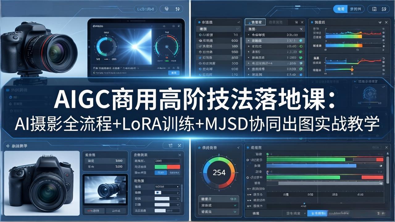 AIGC商用高阶技法落地课：AI摄影全流程+LoRA训练+MJSD协同出图实战教学 - 严选资源大全