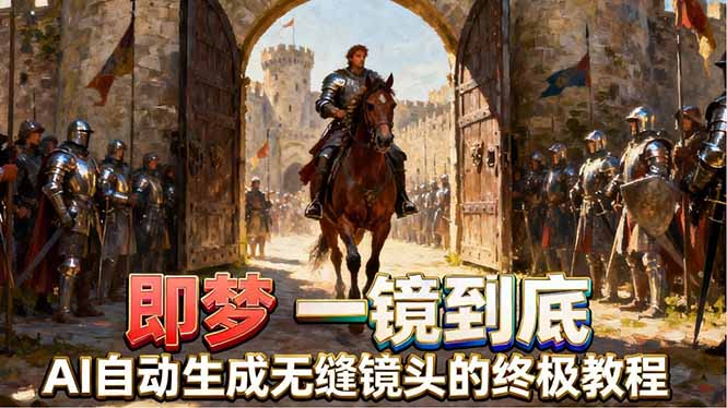 即梦AI一镜到底终极教程，智能补帧+运镜技巧，AI自动生成无缝丝滑长镜头高效出片 - 严选资源大全 - 严选资源大全