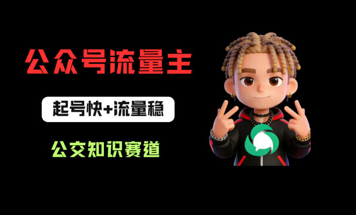 公众号流量主之公交知识赛道，起号快+流量稳，从0-1全流程讲解！ - 严选资源大全