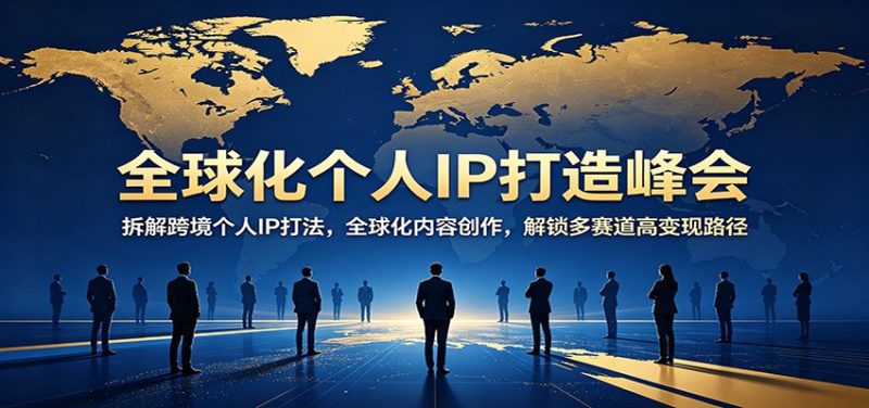 全球化个人IP打造峰会：拆解跨境个人IP打法，全球化内容创作，解锁多赛道高变现路径 - 严选资源大全 - 严选资源大全